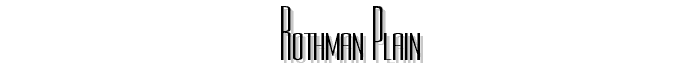 Rothman Plain font